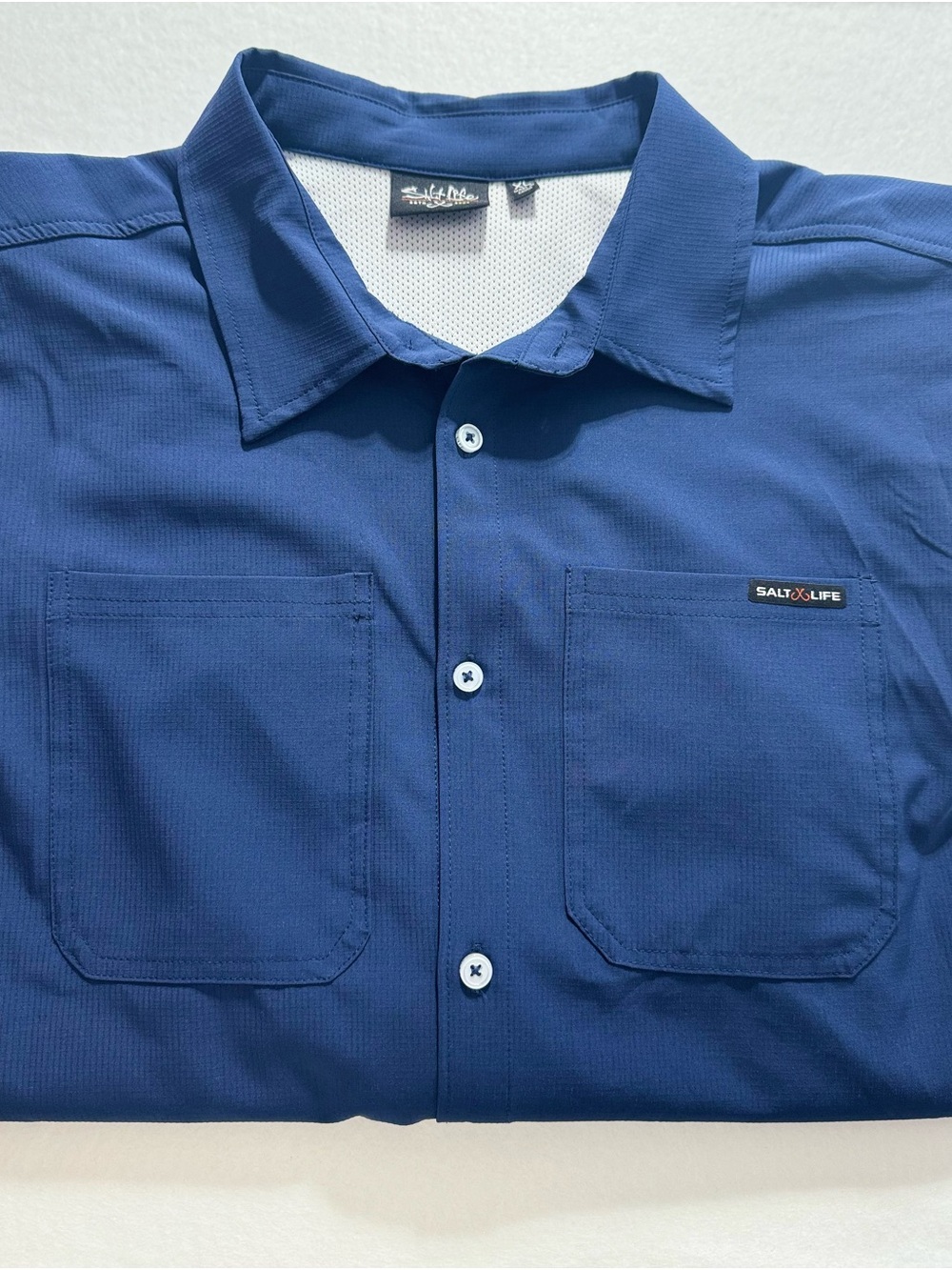 Salt Life Men's Midnight Long-Sleeve Outdoor Adventure Button Down Shirt Size XL